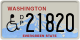 Washington, Vehicles for disabled persons (D/P 12345)