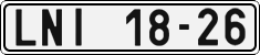 License plate of the Czech Republic, Cars (1960)
