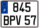 French license plate, FNI