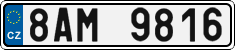 License plate of the Czech Republic, Cars (2001)