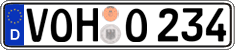 German license plate, Regular plates
