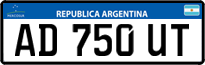 License plate of Argentina, Cars (Mercosur, AB 123 CD)