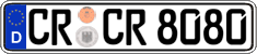 German license plate, Regular plates