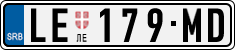 License plate of Serbia, Cars