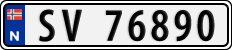 License plate of Norway, Cars