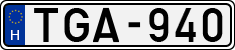 license plates of Hungary, Cars (1990)