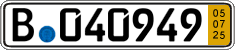 German license plate, Short-term transit plates