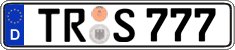 German license plate, Regular plates
