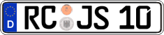 German license plate, Regular plates