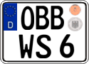 German license plate, Regular plates