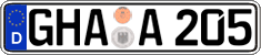 German license plate, Regular plates