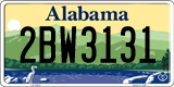 Alabama, 0AB1234 / 00AB123 / 00A1B23