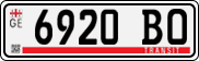 License plate of Georgia, Export transit plates