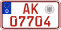 German license plate, Red license plates
