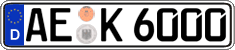 German license plate, Regular plates