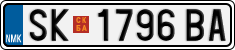 License plate of North Macedonia, Regular plates (2012)