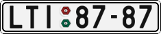 License plate of the Czech Republic, Cars (1960)