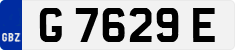 License plate of Gibraltar, Regular car plates (G 1234 A)