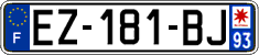 French license plate, SIV (ordinary)