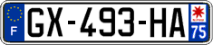 French license plate, SIV (ordinary)