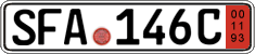 German license plate, Export transit plates