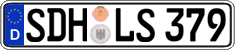 German license plate, Regular plates