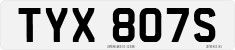 License plate of the United Kingdom, 1963 year system