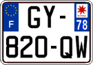French license plate, SIV (ordinary)