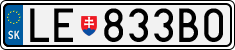 License plate of Slovakia, Cars