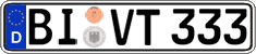 German license plate, Regular plates