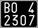 License plate of Italy, Cars (1927 year series)