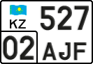 License plate Kazakhstan, Private owners (2012)