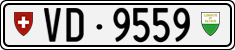 License plate of Switzerland, Cars