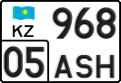 License plate Kazakhstan, Private owners (2012)