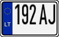 License plate of Lithuania, Motorcycles