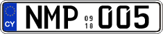 License plate of Cyprus, Regular plates