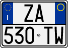 License plate of Italy, Cars (1994 year series)