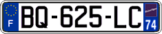 French license plate, SIV (ordinary)