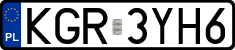 License plates of Poland, Regular car plates