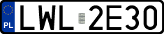 License plates of Poland, Regular car plates