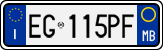 License plate of Italy, Cars (1994 year series)