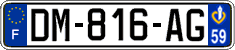 French license plate, SIV (ordinary)