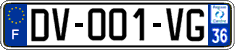 French license plate, SIV (ordinary)