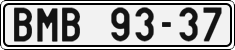 License plate of the Czech Republic, Cars (1960)