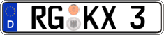 German license plate, Regular plates