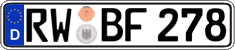 German license plate, Regular plates