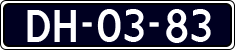 License plate of the Netherlands, Imported oldtimers (cars)