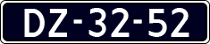License plate of the Netherlands, Imported oldtimers (cars)