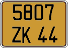 French license plate, FNI