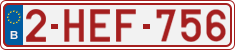 License plate of Belgium, Regular plates (2010)